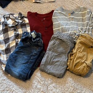 Jumping Beans Brown and White Checkered Button Down Shirt-winter 2t